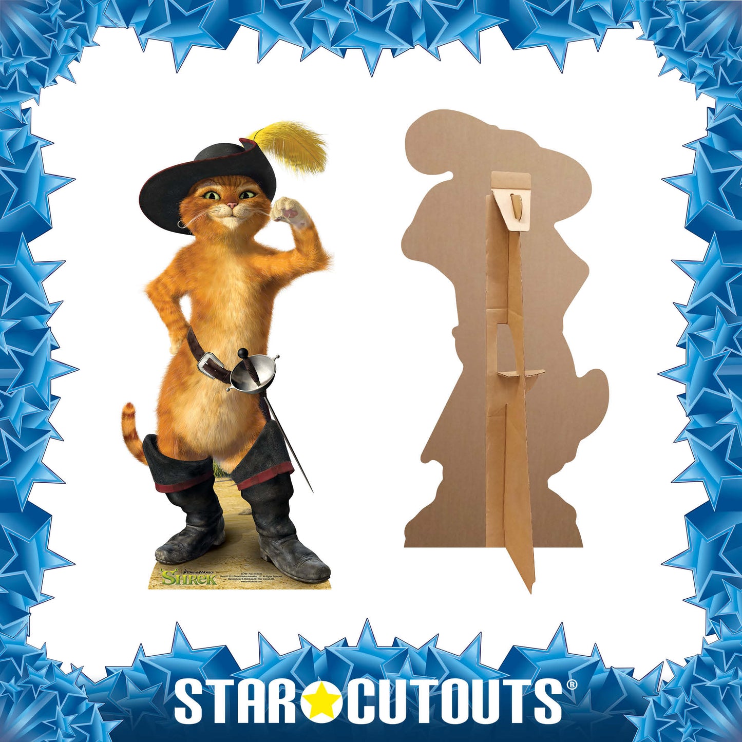 SC789 Puss in Boots Cardboard Cut Out Height 91cm