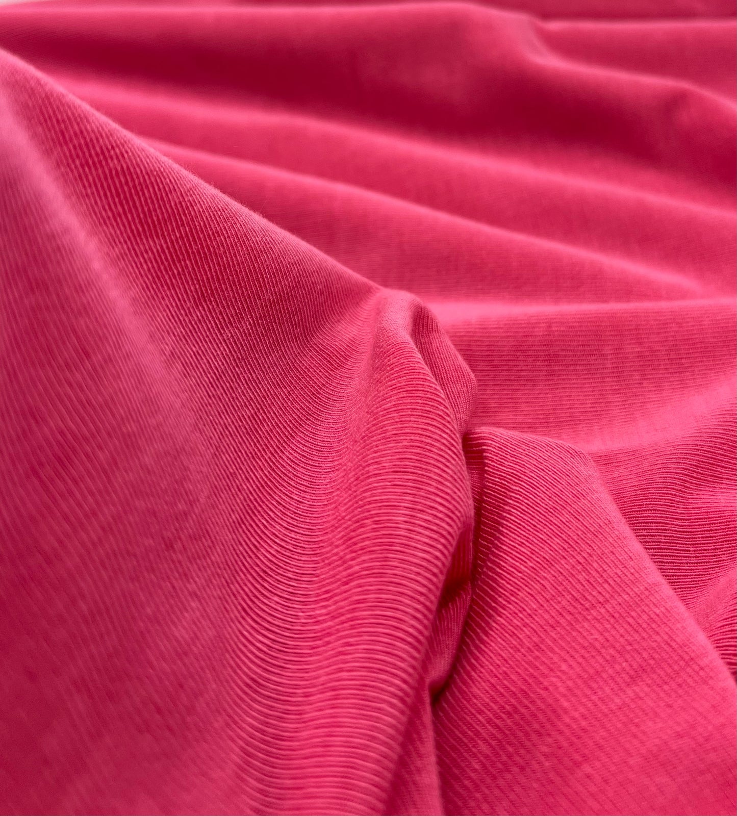 Hot Pink Lightweight Melange Knit Stretch Fabric