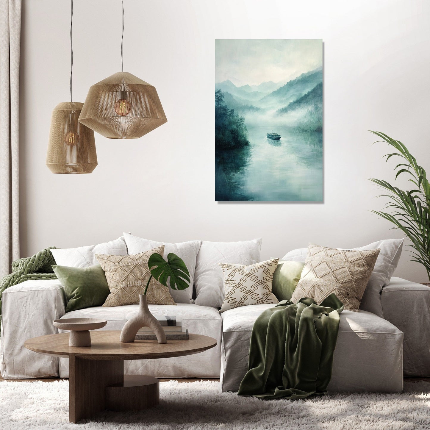 Misty Ferry Canvas