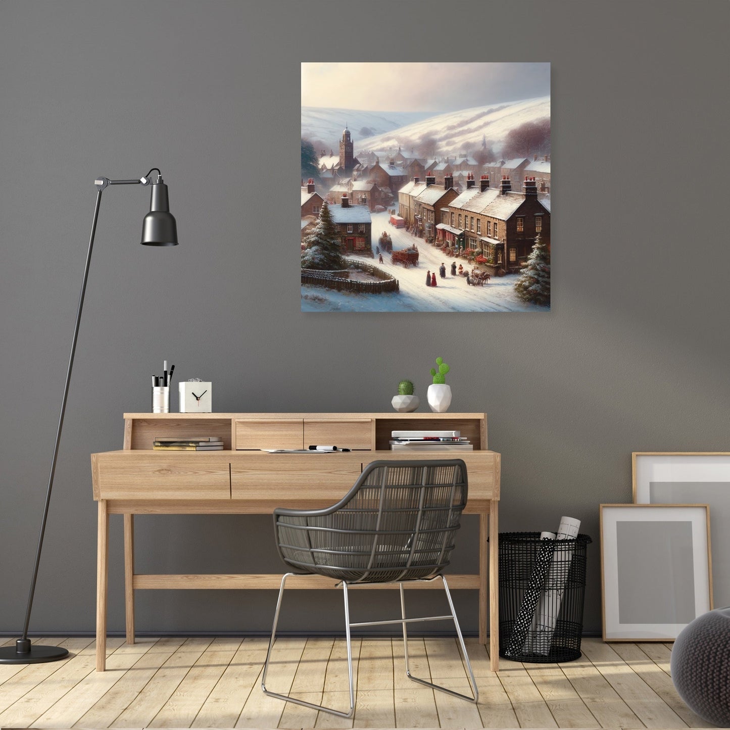 Winter's Day in Wardle Canvas