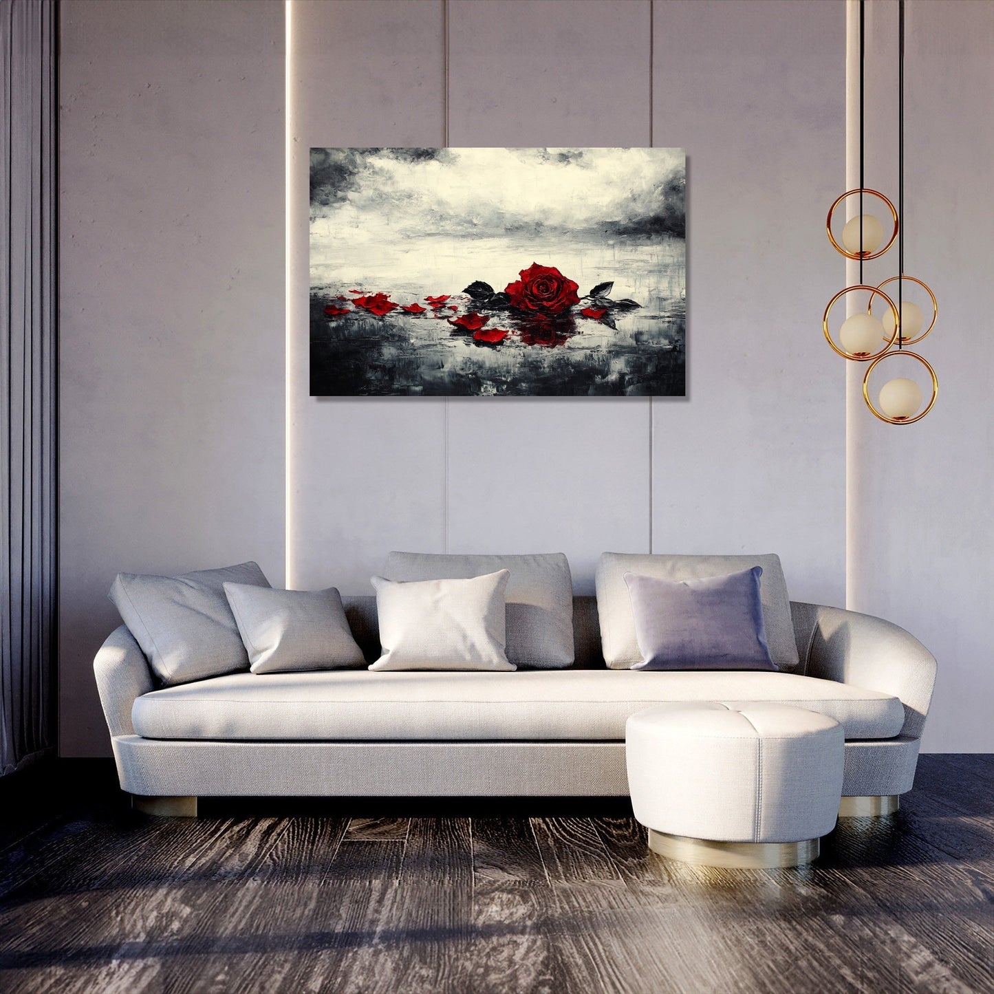 Broken Rose Reflection Canvas