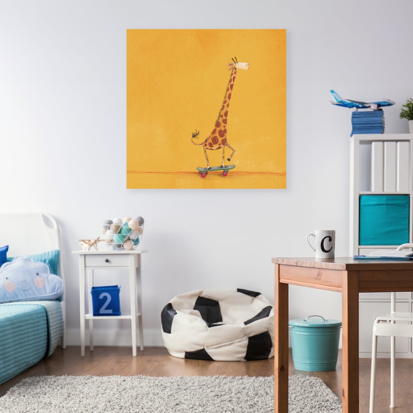 Giraffe on Wheels Canvas