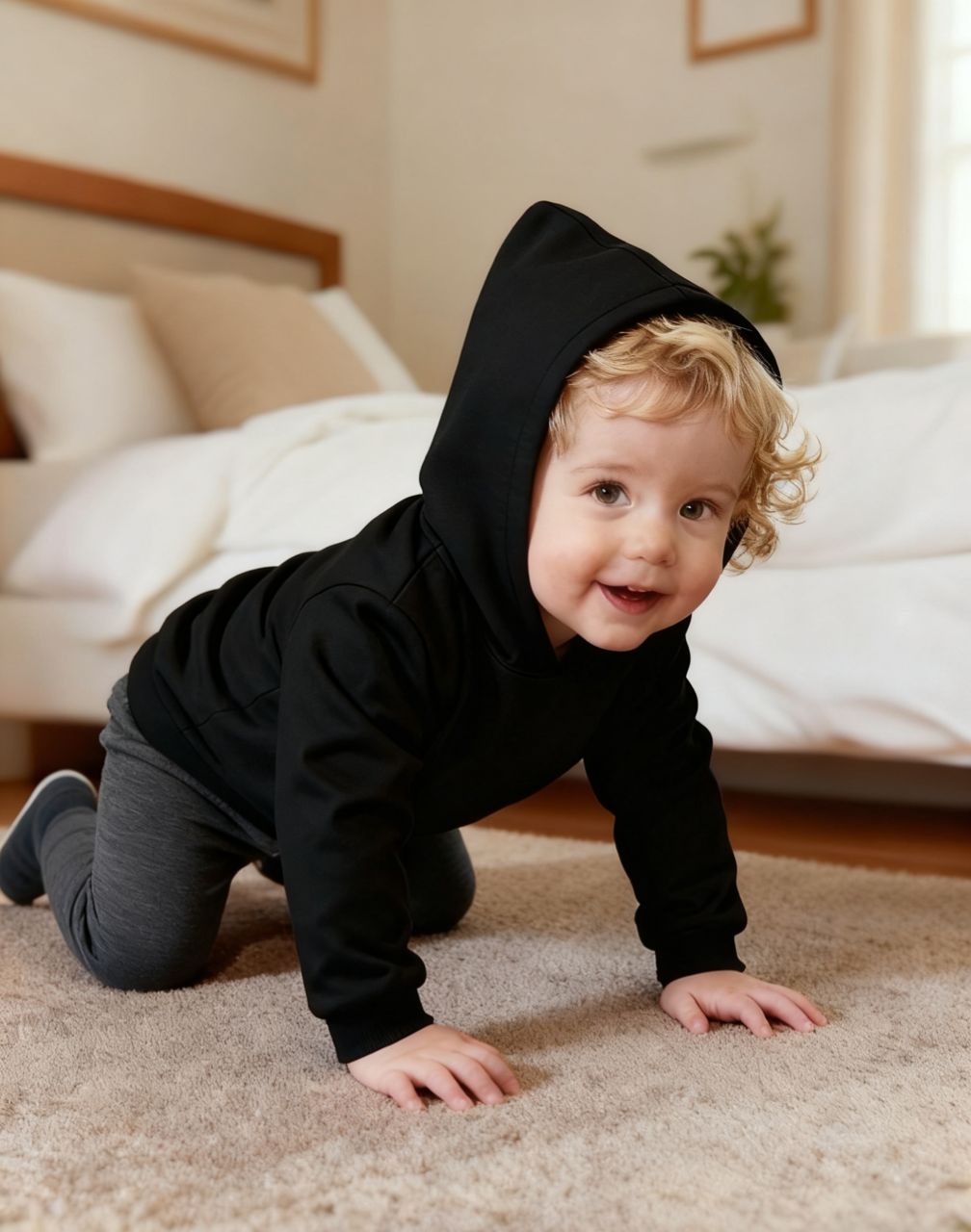 Black Stylish Kid Hoodie