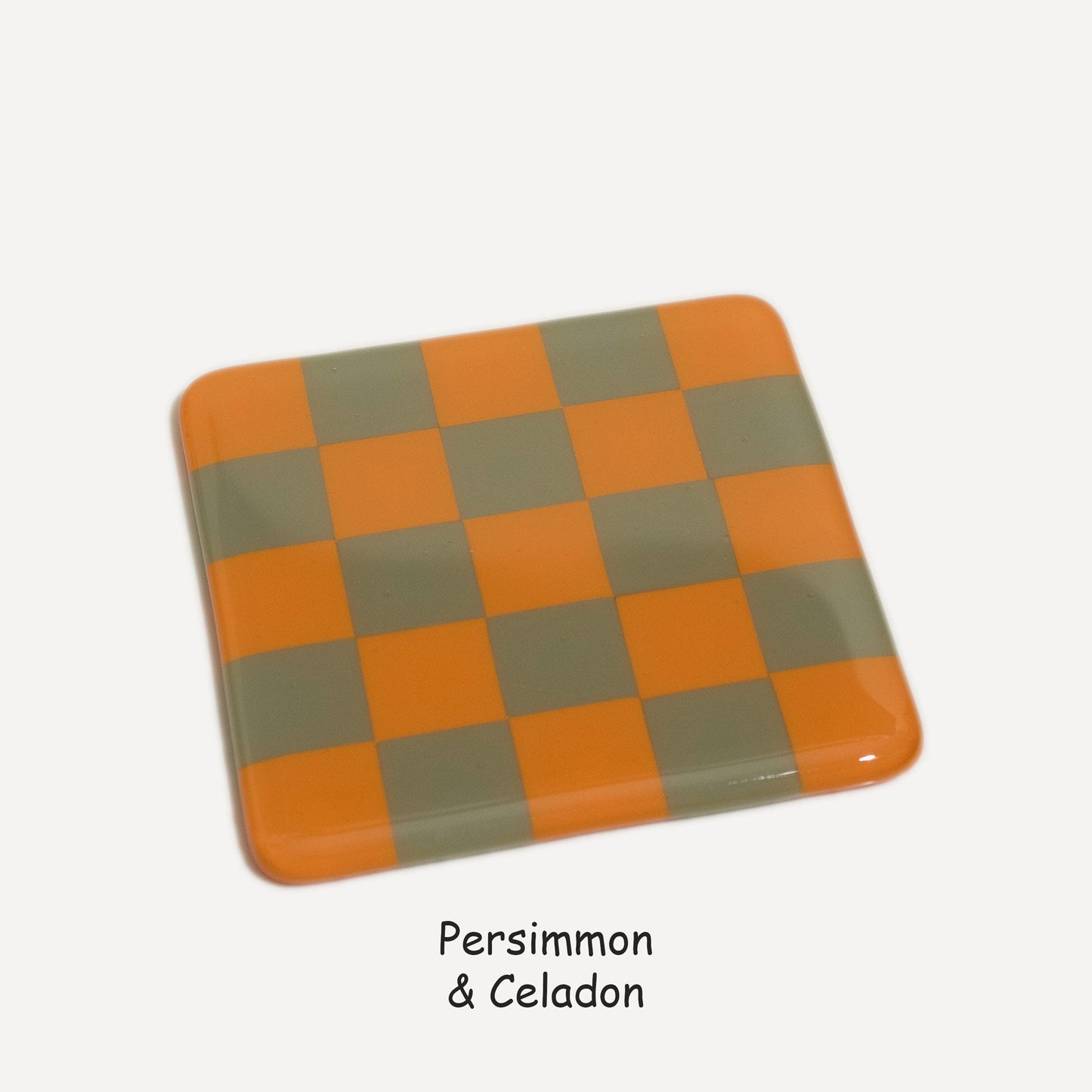 10cm Chequered Dual Colour Coaster - Oceanside Collection