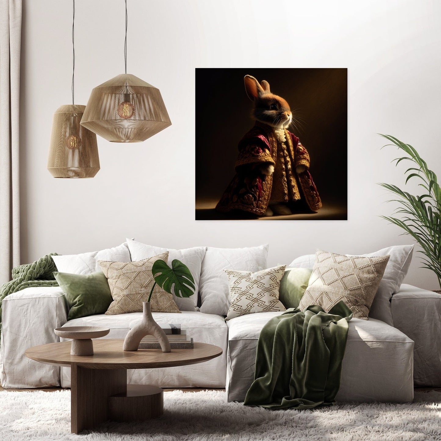 Regal Rabbit Majesty Canvas