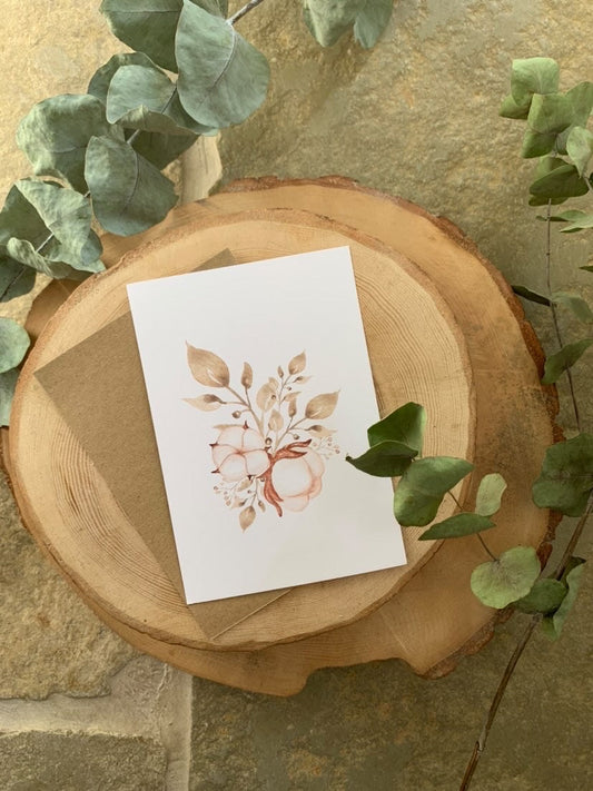 Autumn Cotton Bouquet Autumn Seasonal Wall Home Decor Print