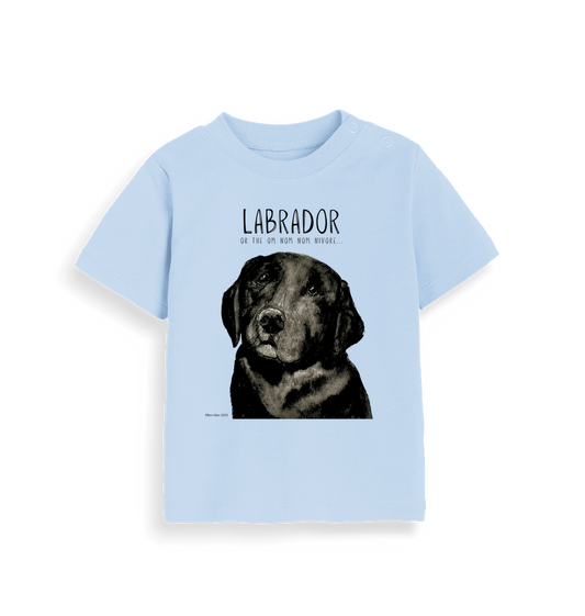 Tiny Tummy, Big Appetite – Baby’s First Black Labrador Tee