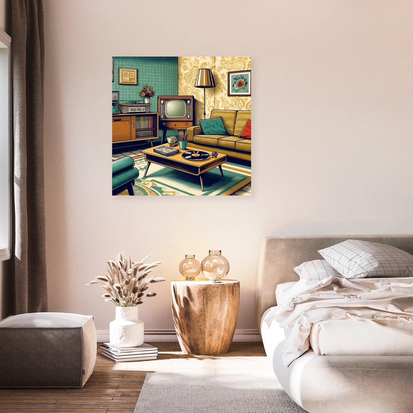 1950s Living Room Canvas