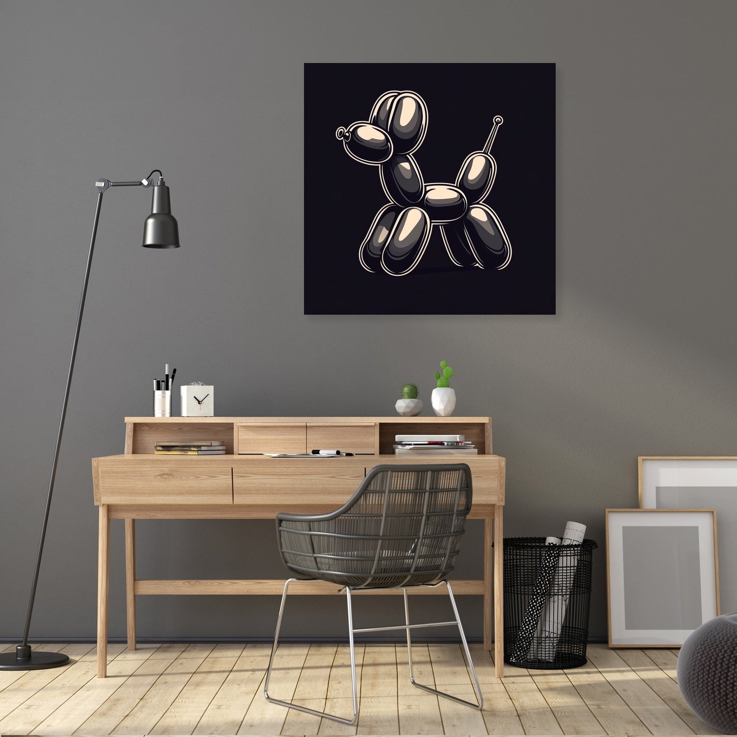 Whimsical Balloon Dog Canvas