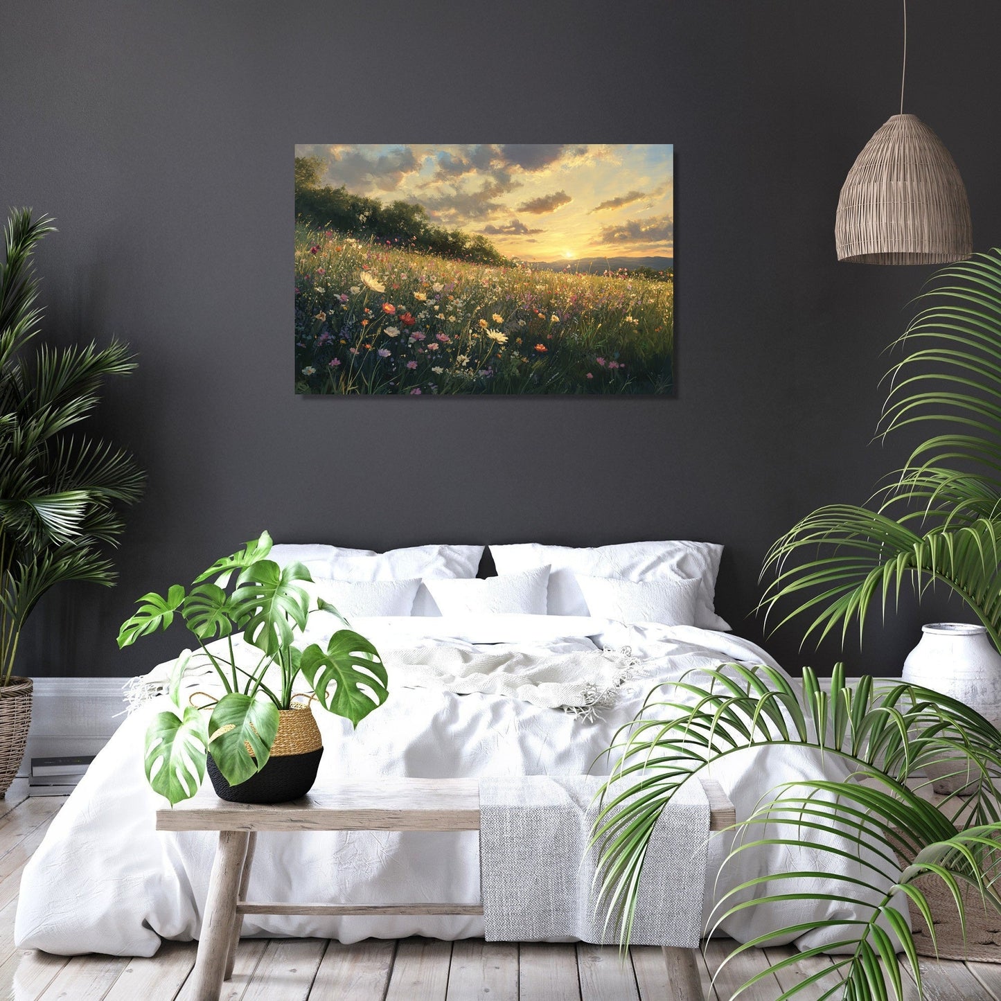 Sunset Meadow Mystique Canvas