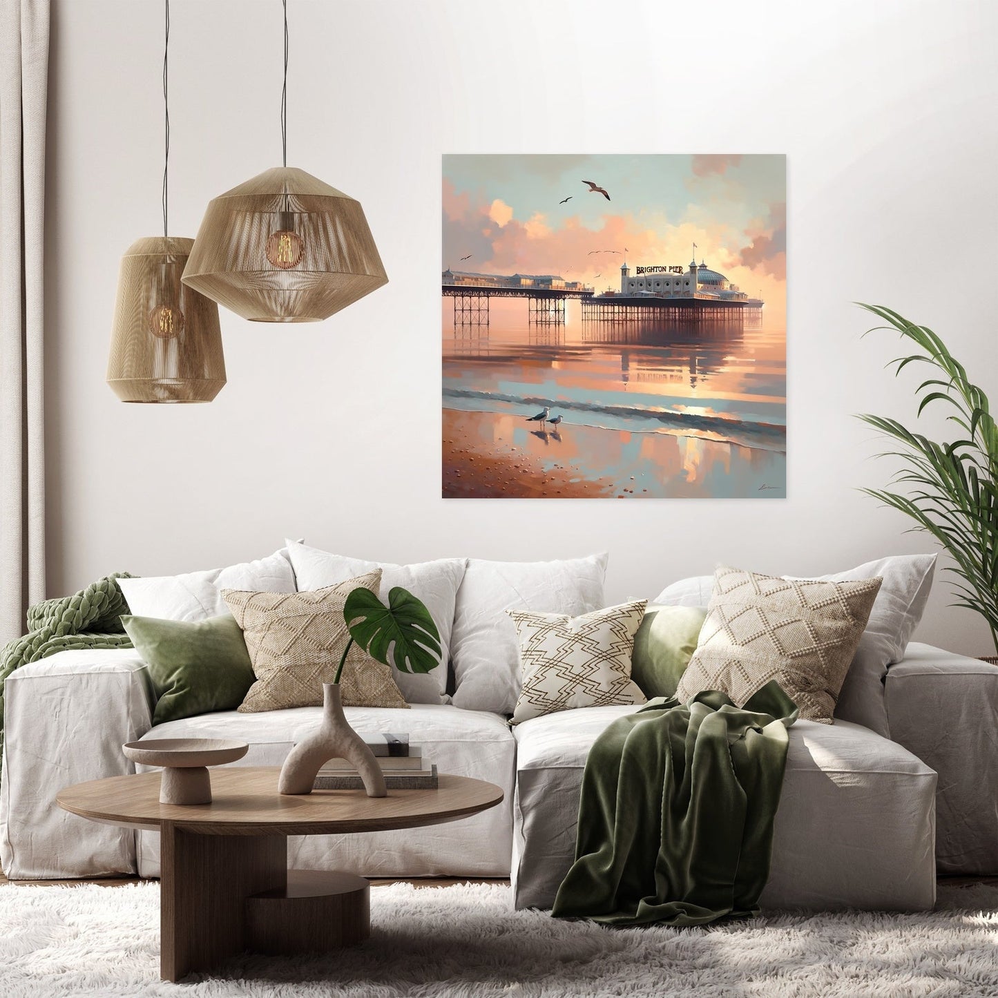 Brighton Pier Tranquil Morning Canvas
