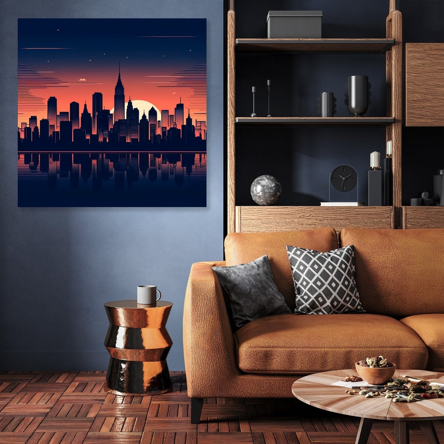 City Morning in Contrasting Canvas
