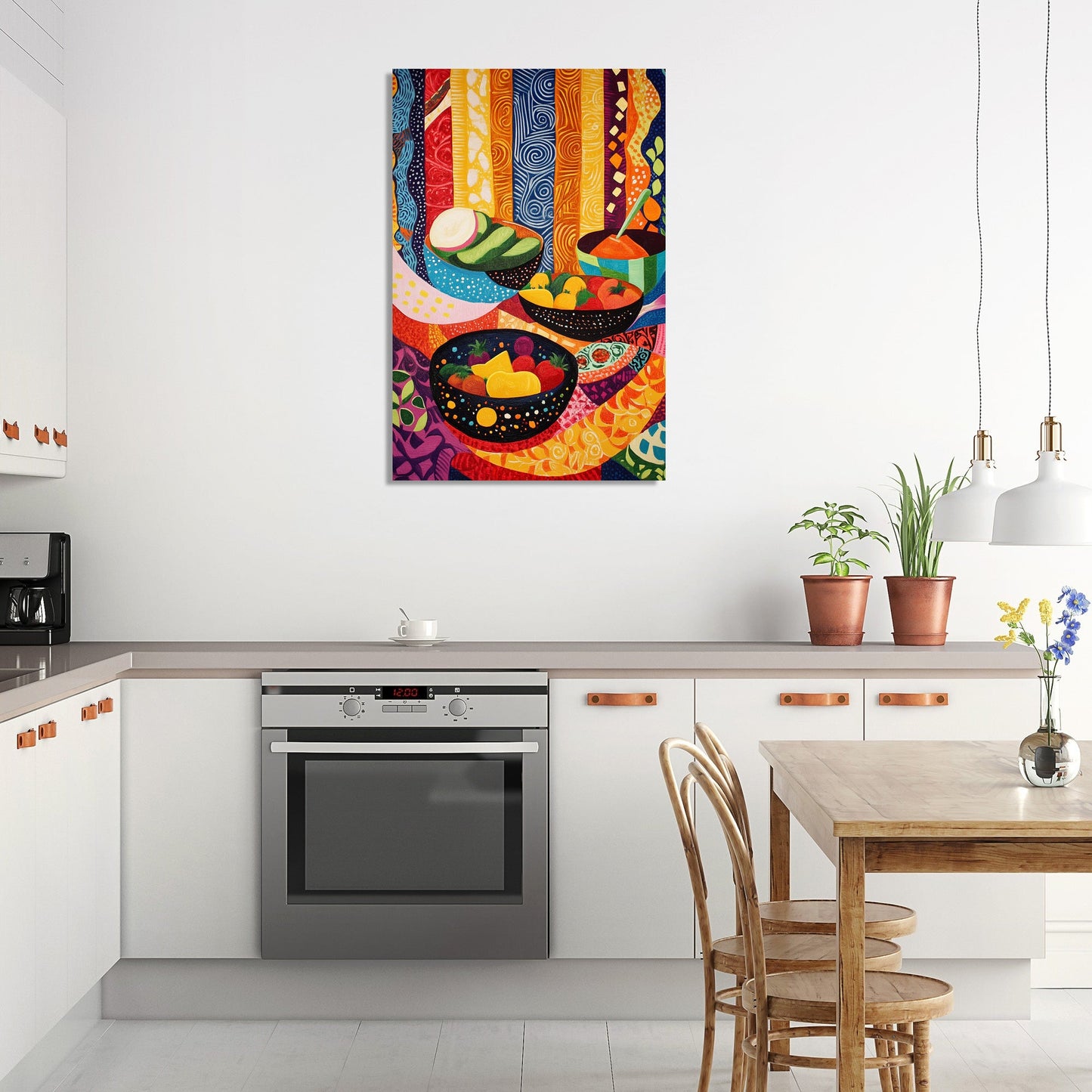 Global Culinary Folk Canvas