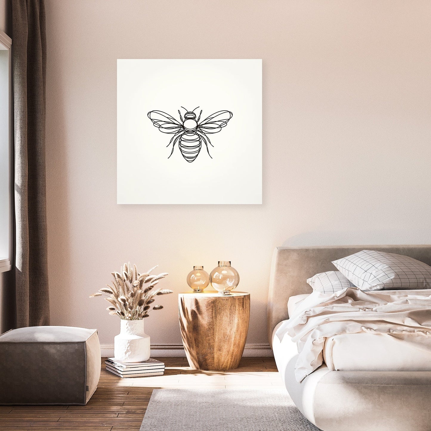 Bee in Monochrome Canvas