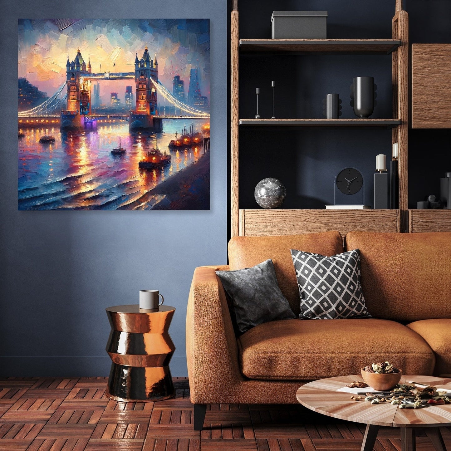 London Tower Bridge Twilight Impression Canvas