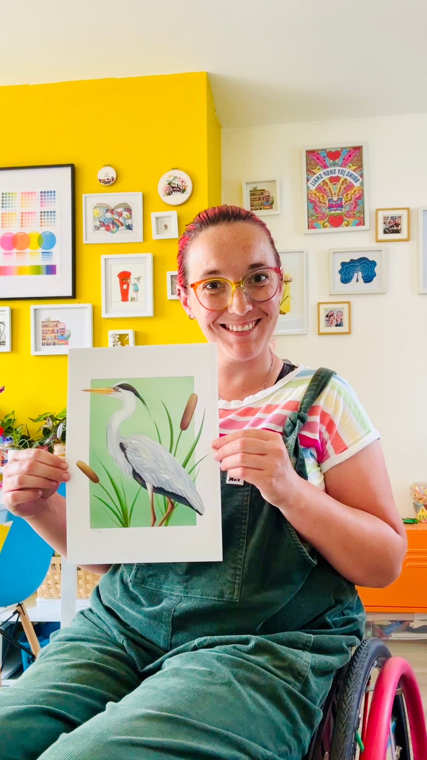 Grey Heron Wildlife Art Print –Wall Art for Nature Lovers  in Multiple Sizes