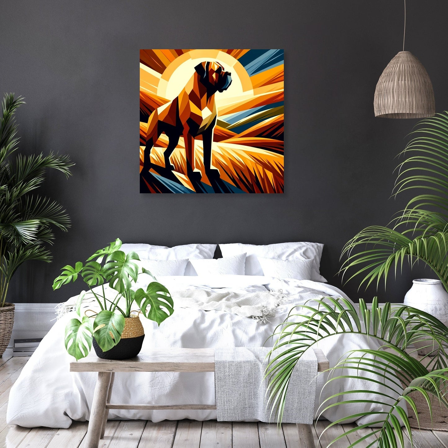 Sunset Majesty Bullmastiff Canvas
