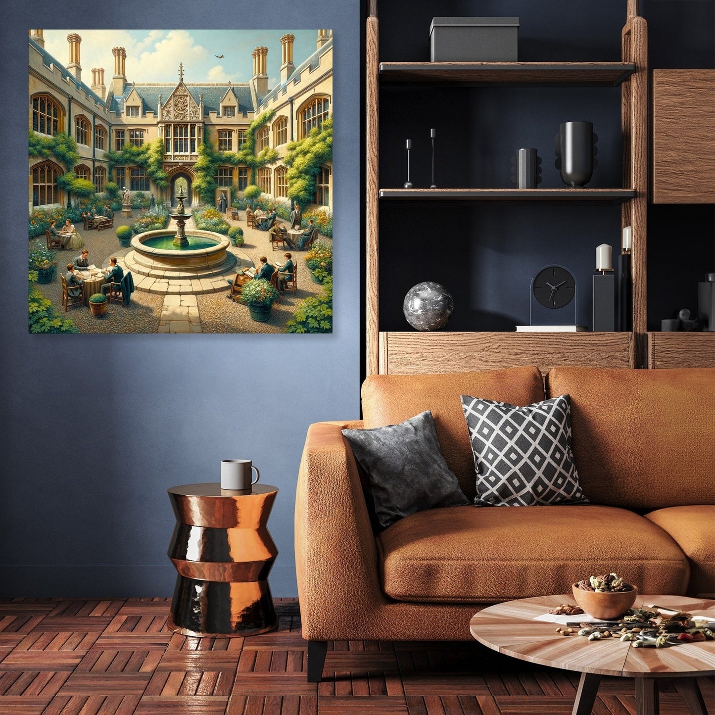 Cambridge Courtyard Contemplation Canvas