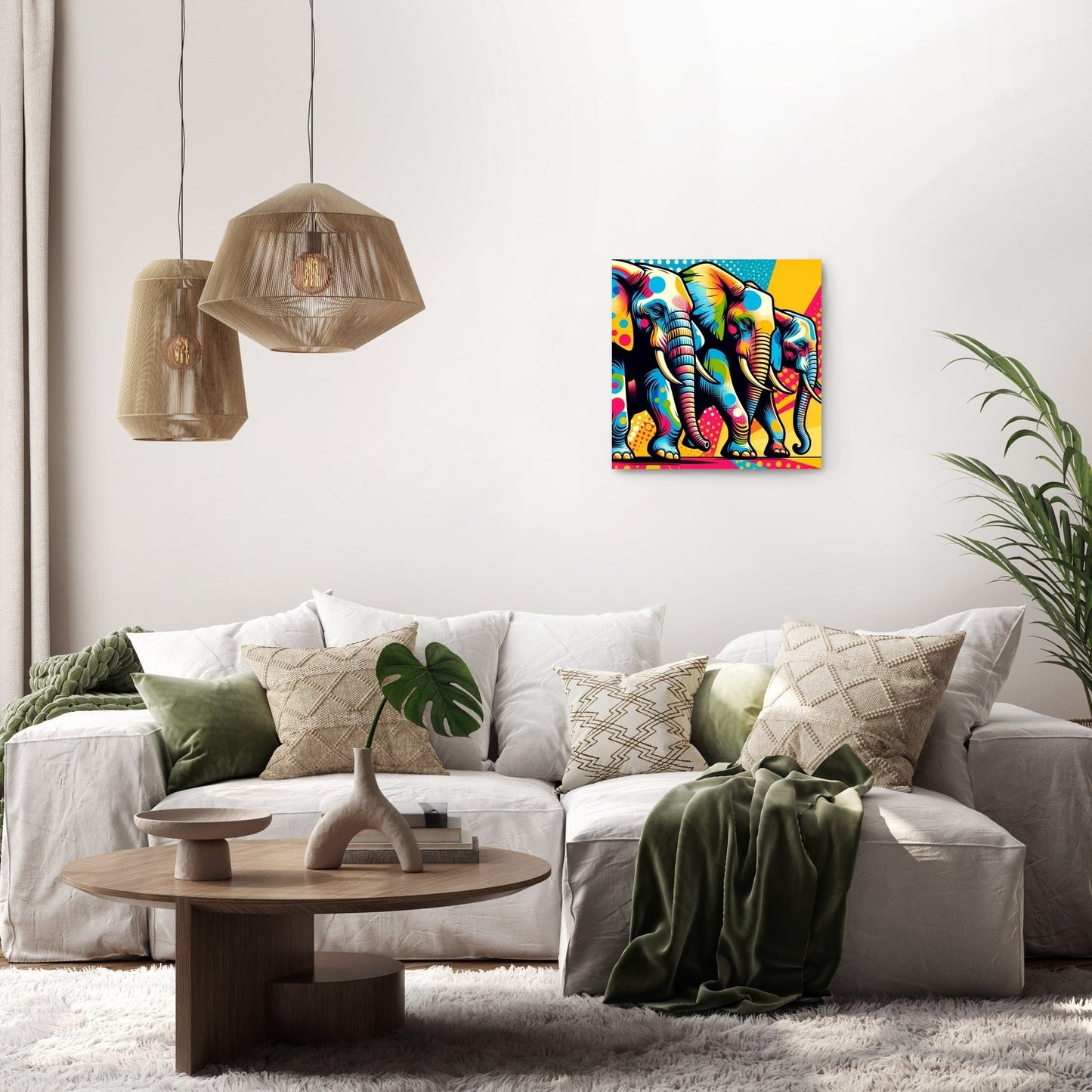 Elephant Pop Art Spectacle Canvas