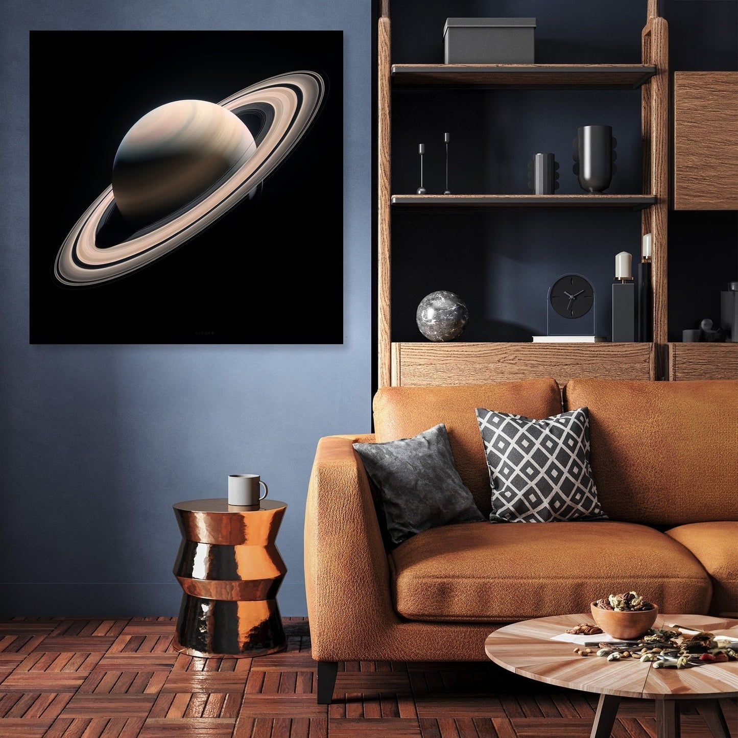 Saturn's Celestial Solitude Canvas