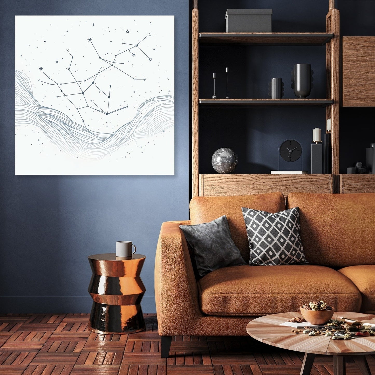 Galactic Lines Canvas
