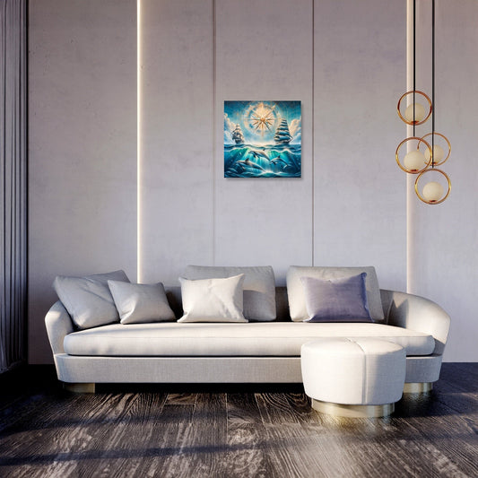 Dolphin Seascape Canvas