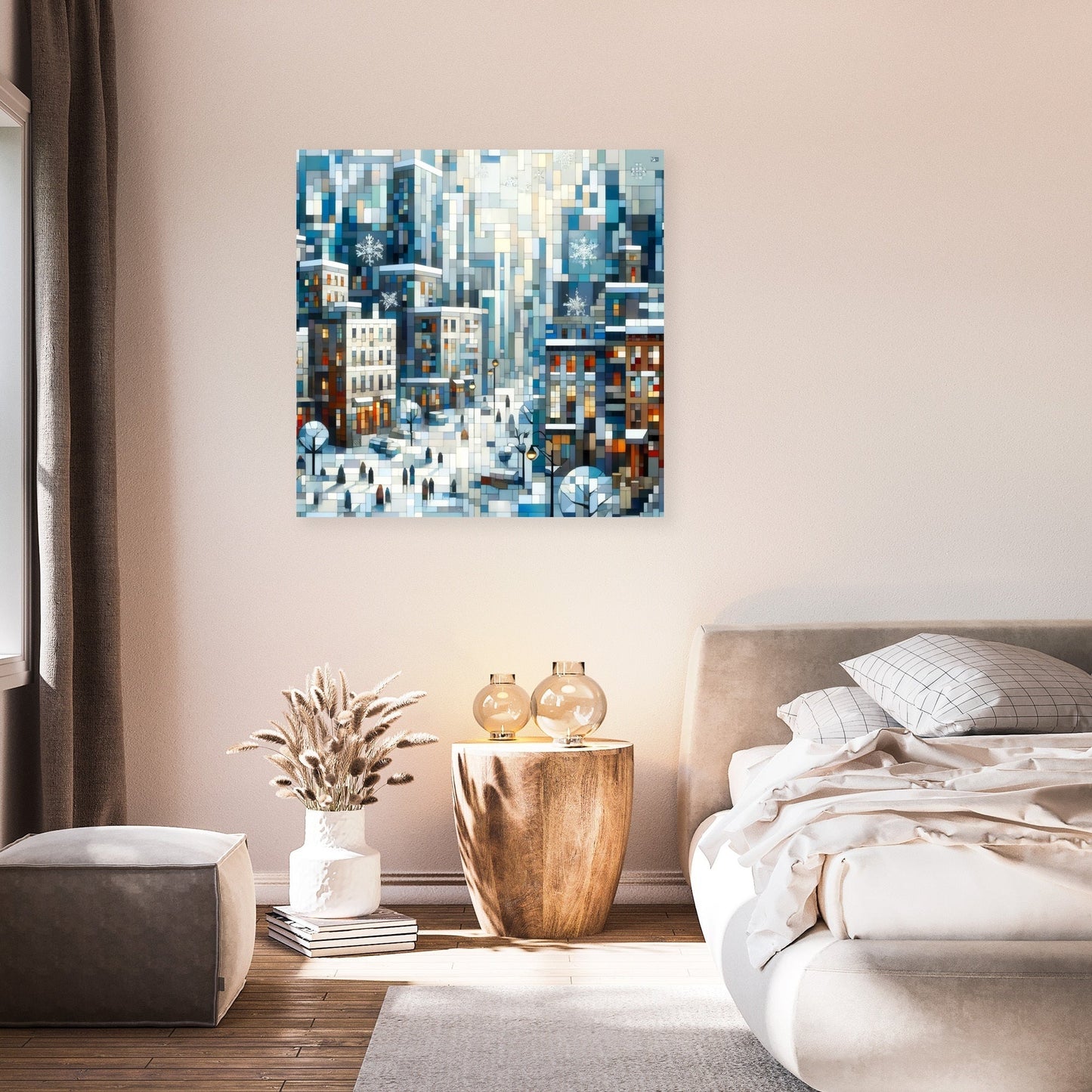 Winter Geometry Canvas