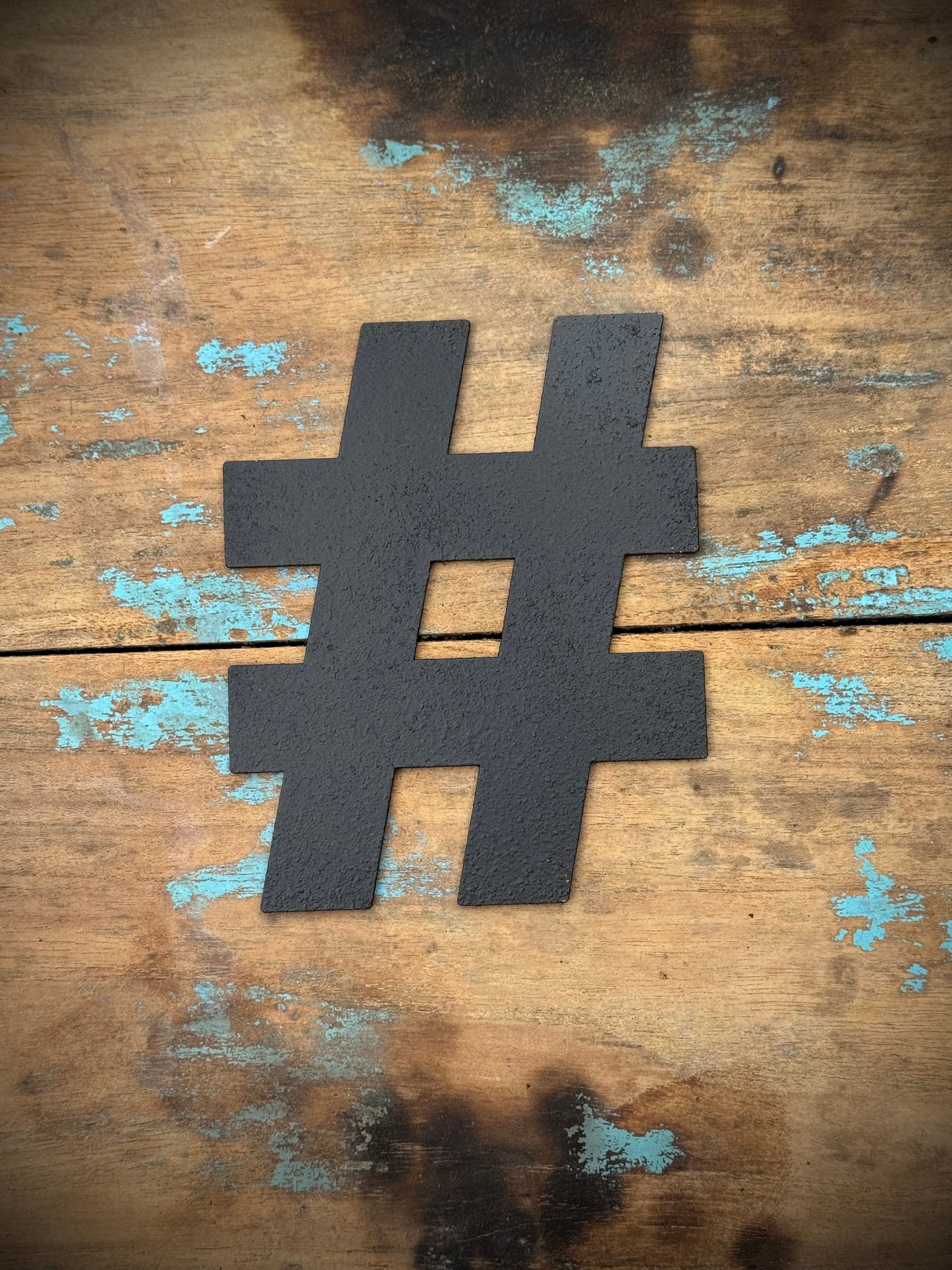 12" and 5" Black Fat Font Metal Letters.