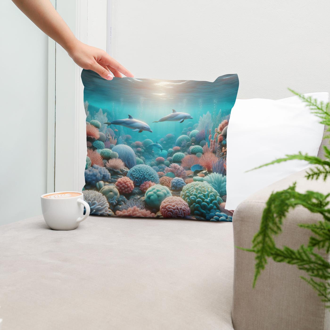Mystic Seascape Cotton Cushion