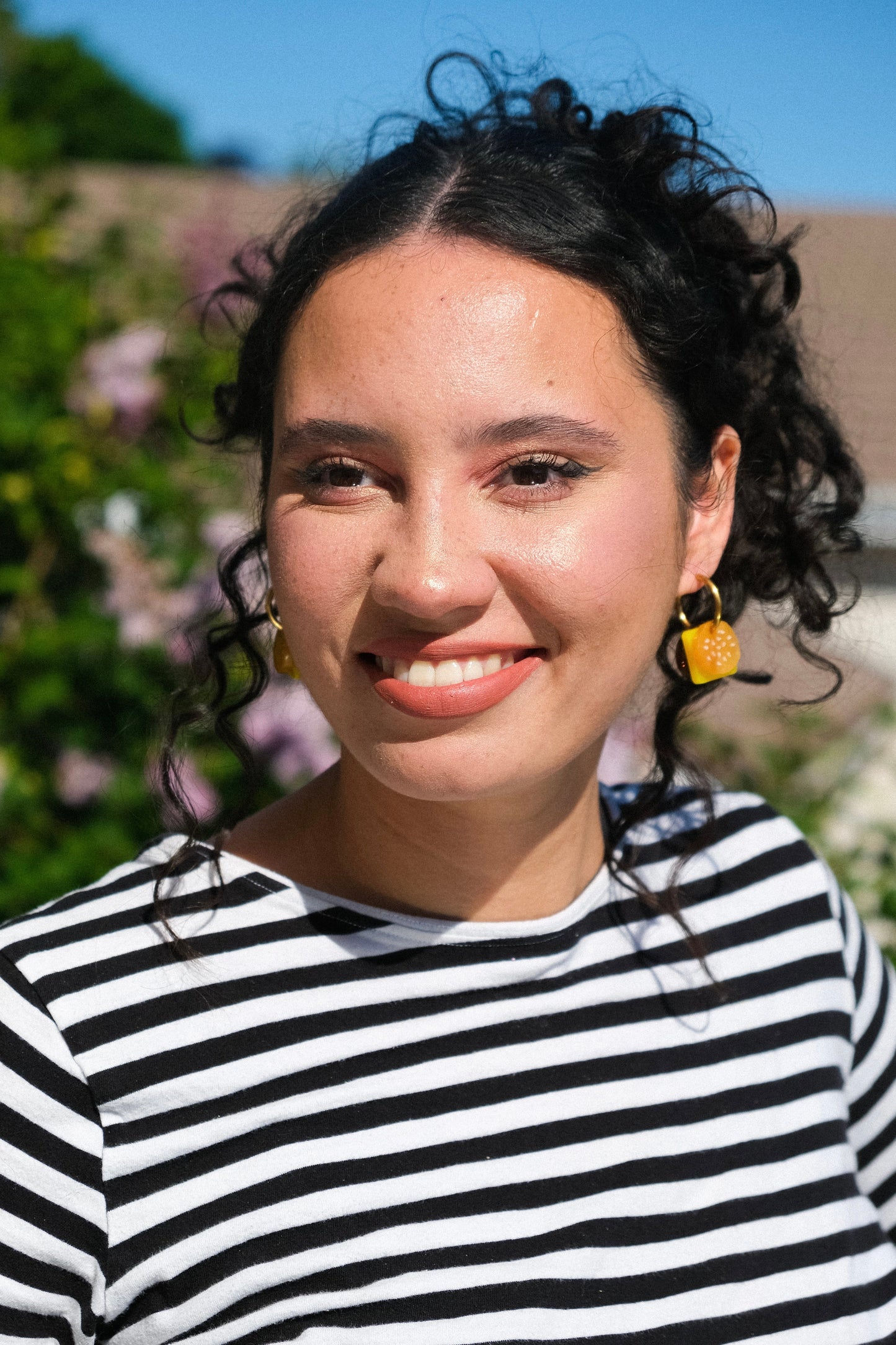Cheese Burger Hoop Earrings