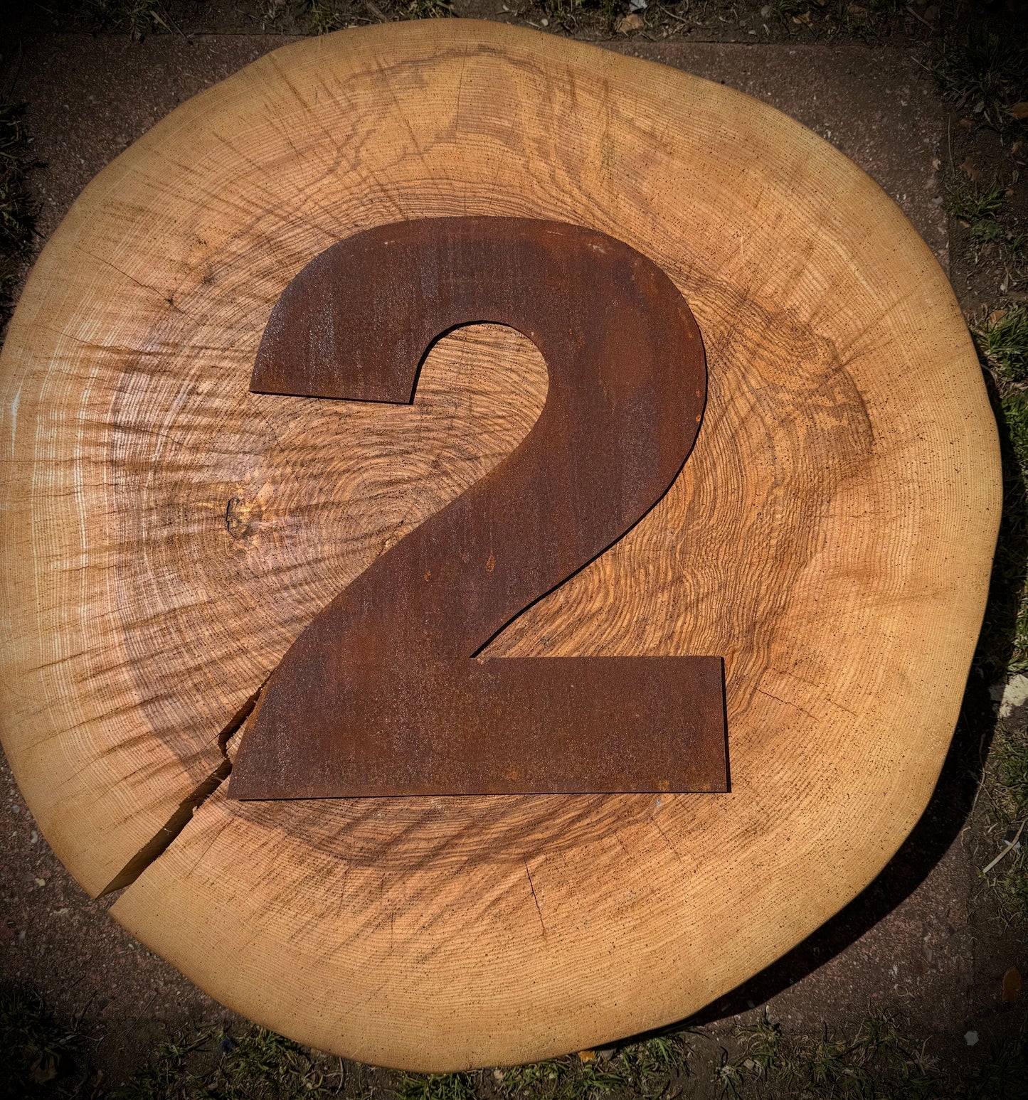 12" Rusty Fat Font Metal Letters A-Z 0-9.