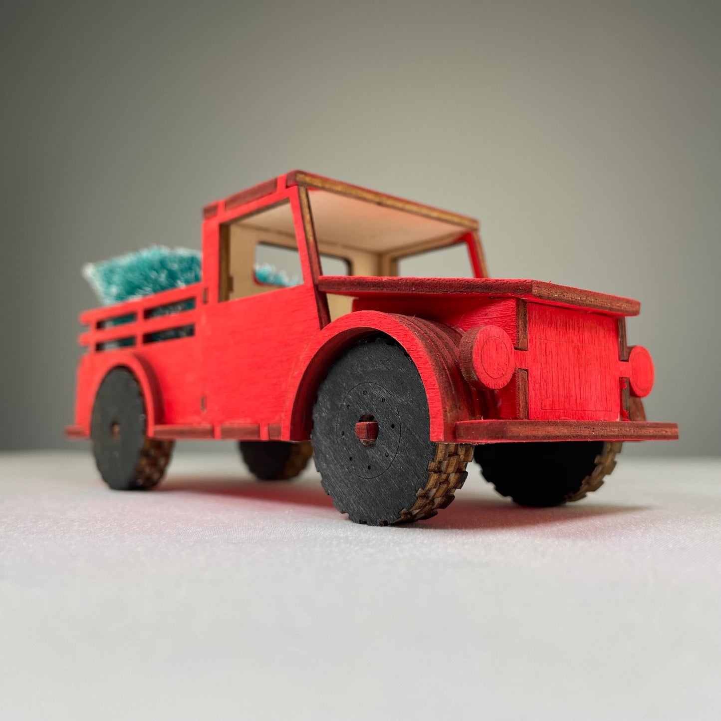 Truck with Christmas Tree - Flatpack Model Kit by Curious Rabbit ®
