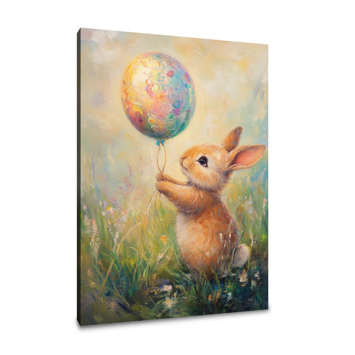 Bunny's Easter Balloon Canvas