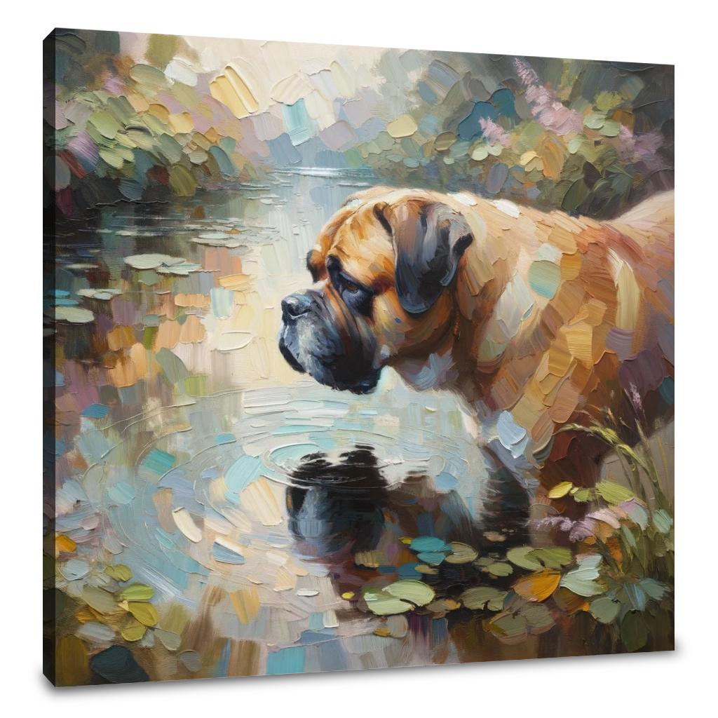 Serene Reflections Bullmastiff Canvas