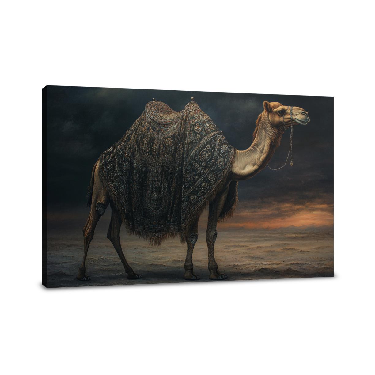 Embroidered Camel Canvas
