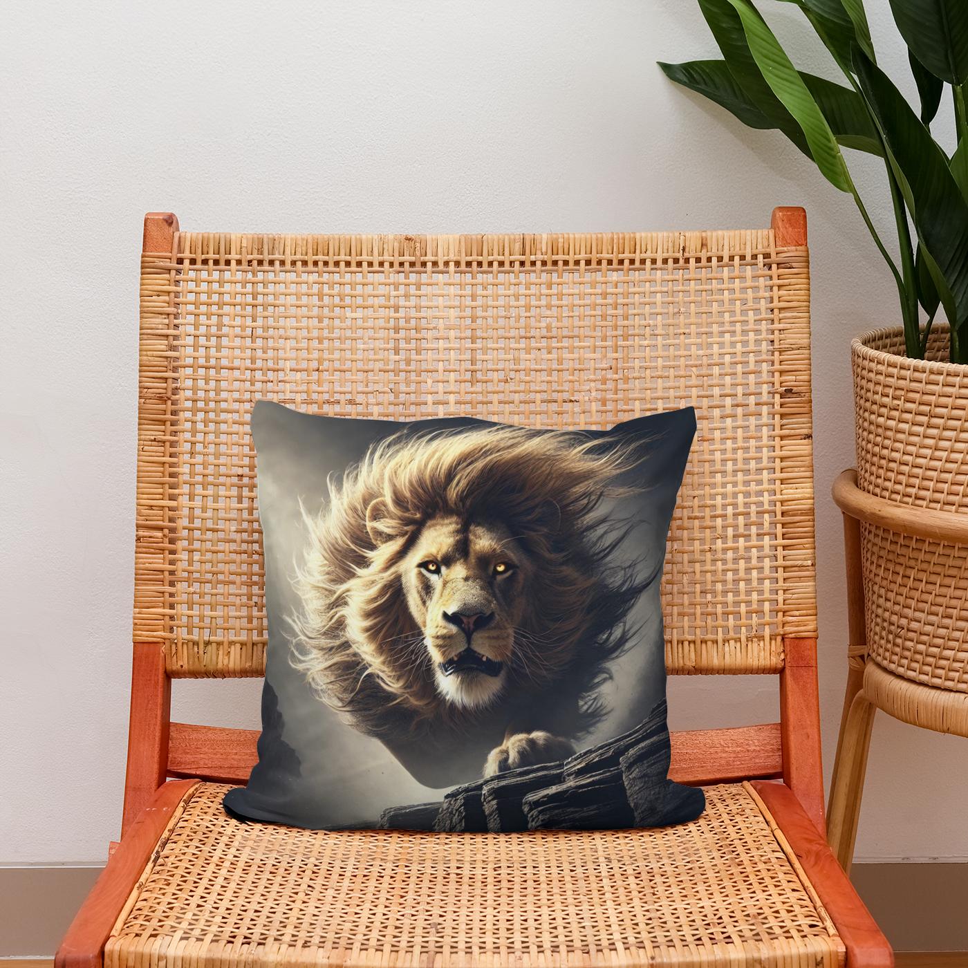 Roaring Majesty Cotton Cushion