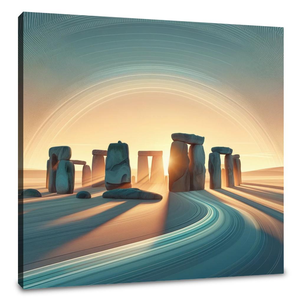 Futuristic Stonehenge Canvas