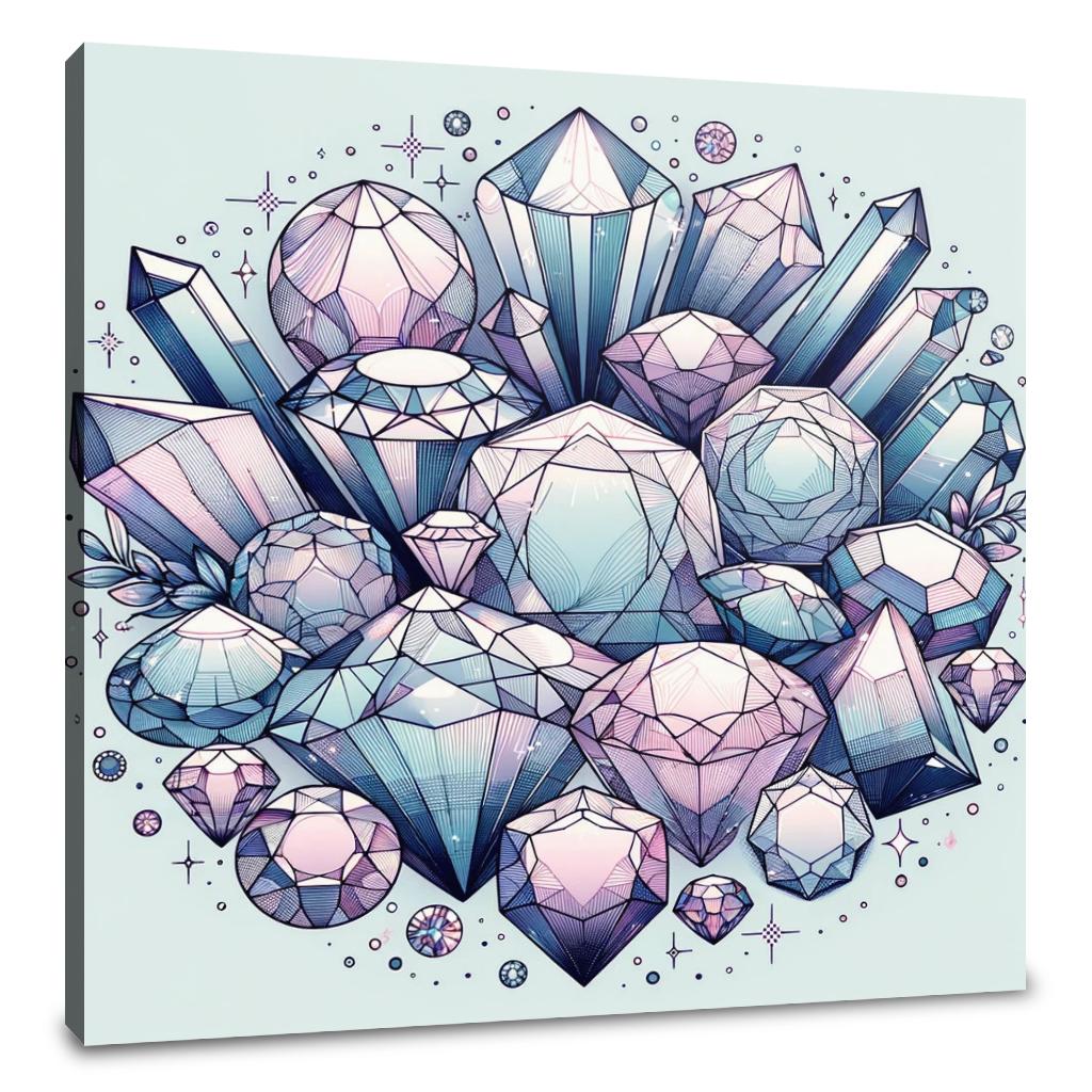 Mystic Gemstones Canvas