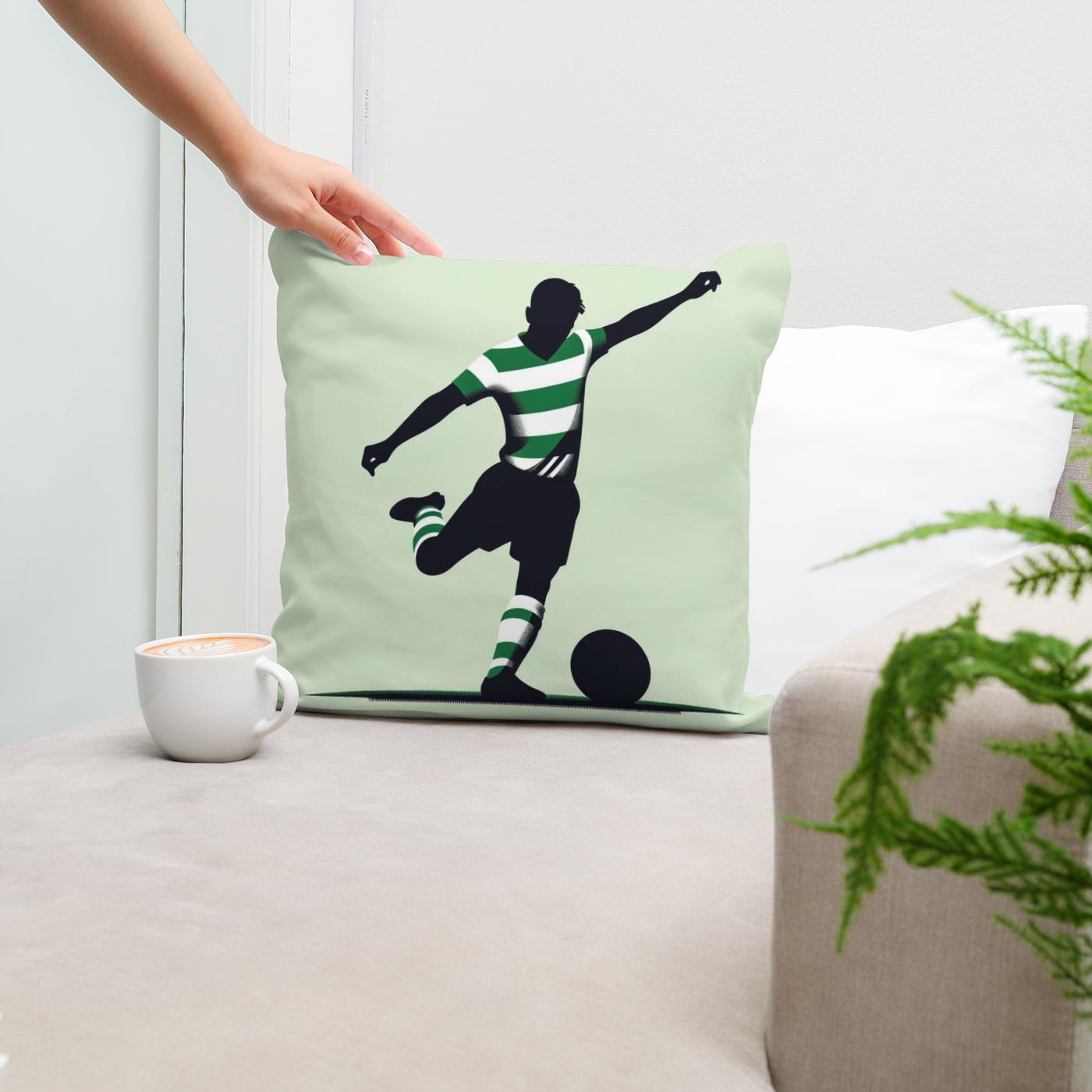 Celtic Free Kick Cotton Cushion