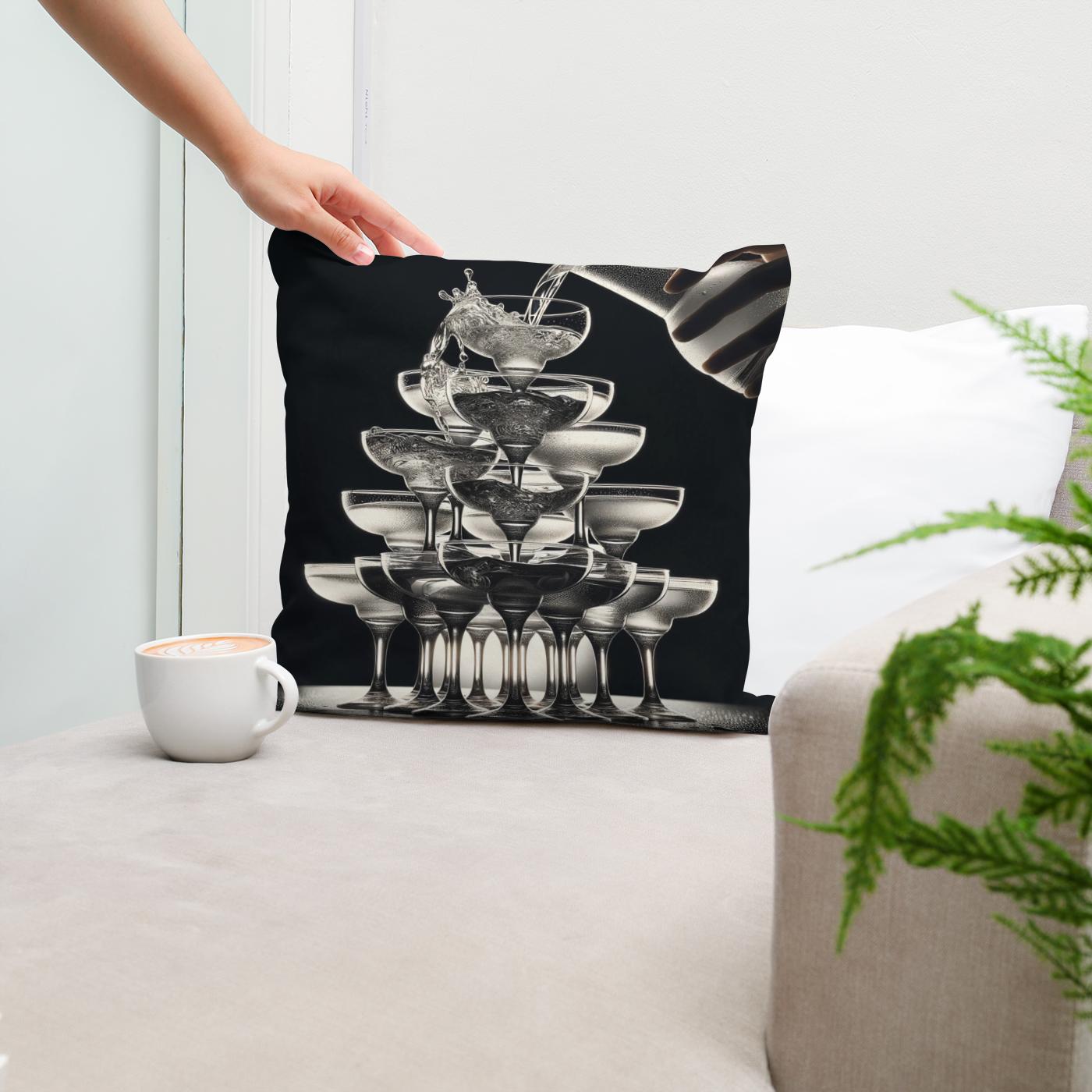 Elegance in Overflow Cotton Cushion