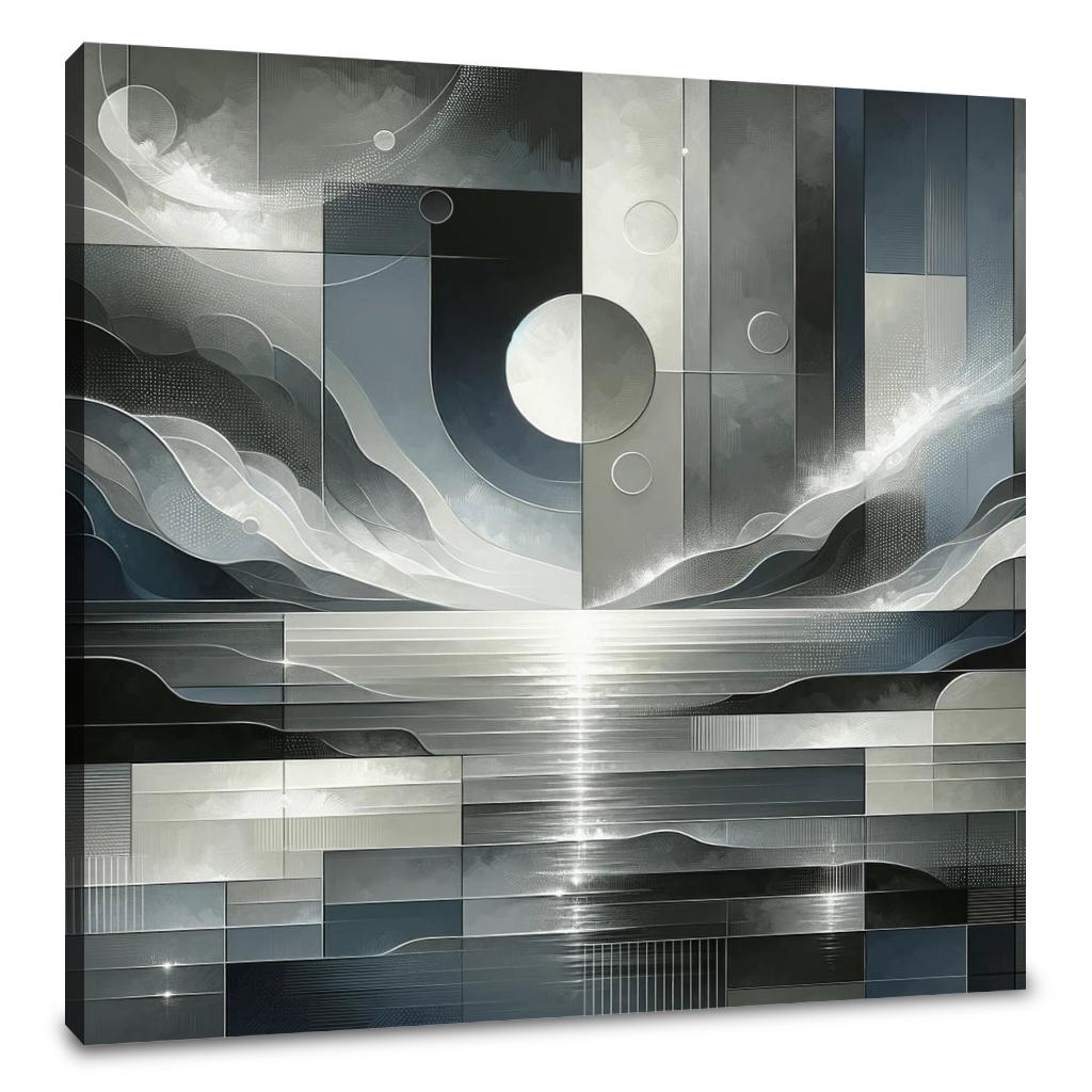 Moonlit Monochrome Canvas