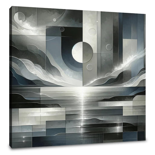 Moonlit Monochrome Canvas