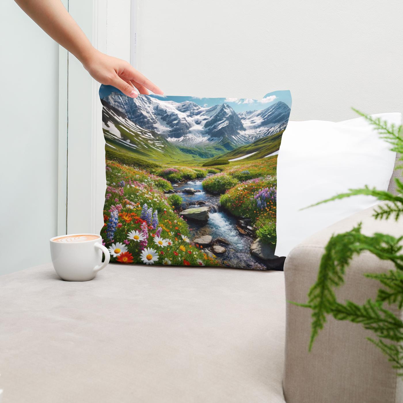 Alpine Bloom Cotton Cushion