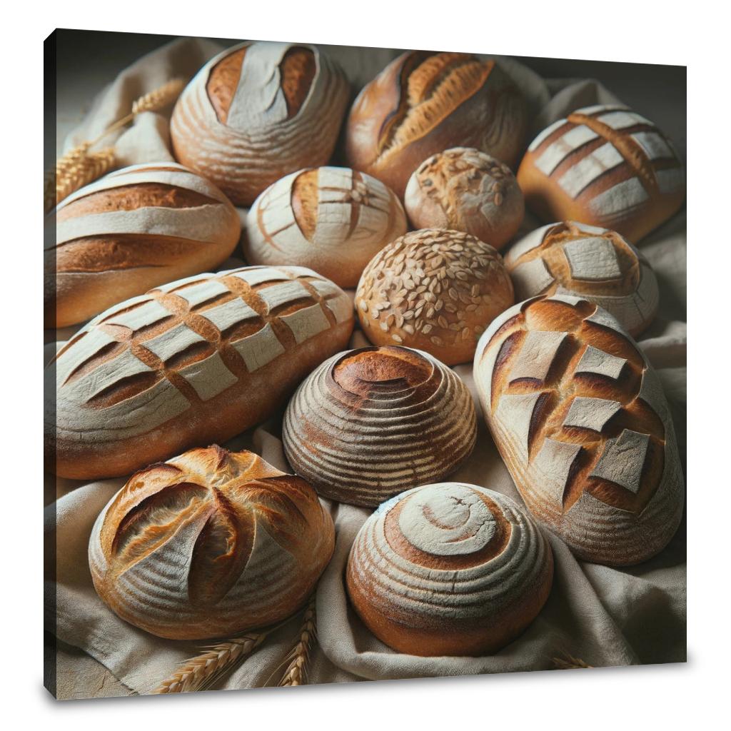 Artisan Bread Array Canvas