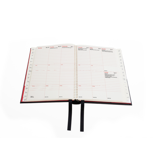 2026 Desk Diary - Week-to-View Planner - Black