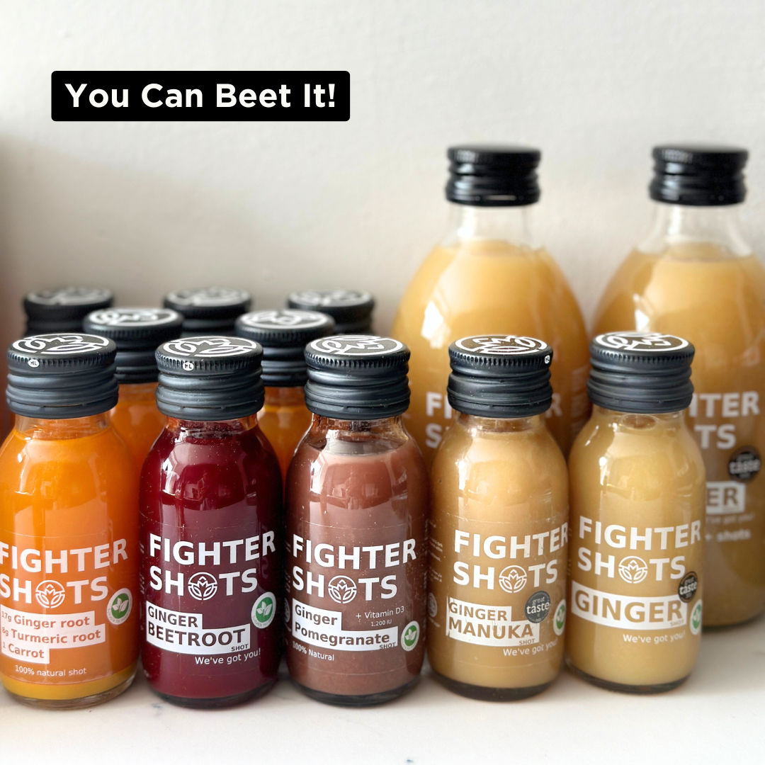 Fighter Shots 100% VEGAN Ginger + Beetroot, 12 x 60ml