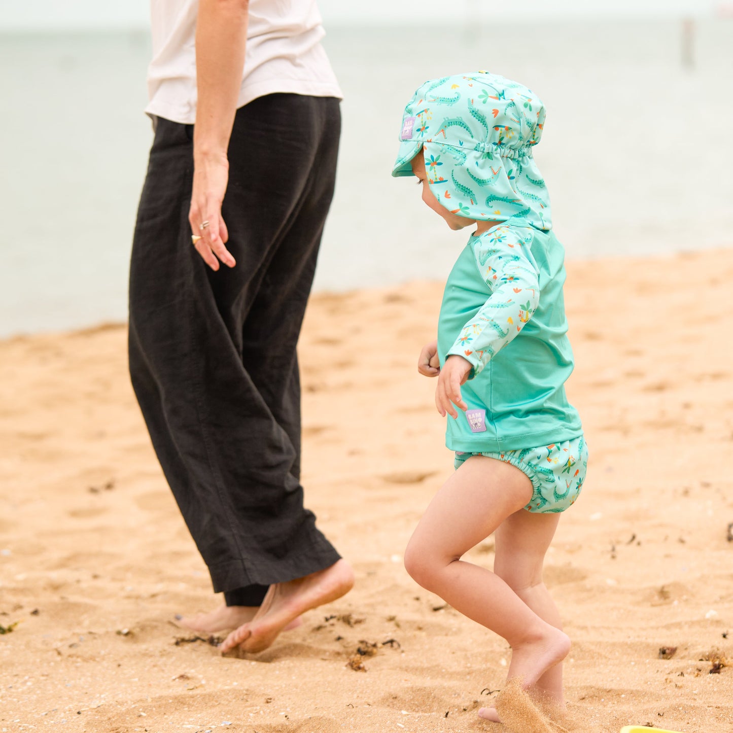 Reusable Swim Nappy in Crafty Croc