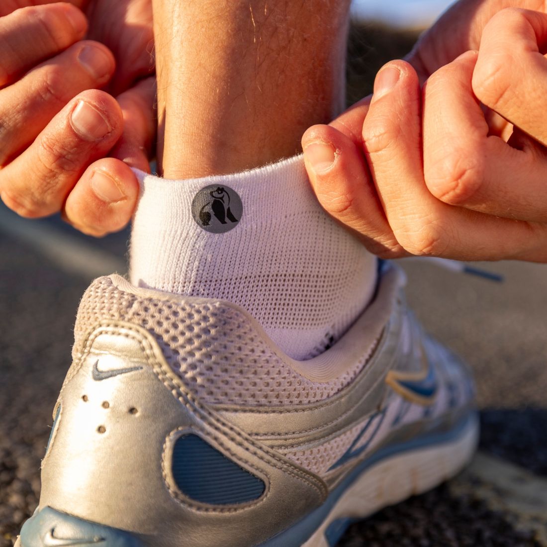 White Performance Trainer Socks