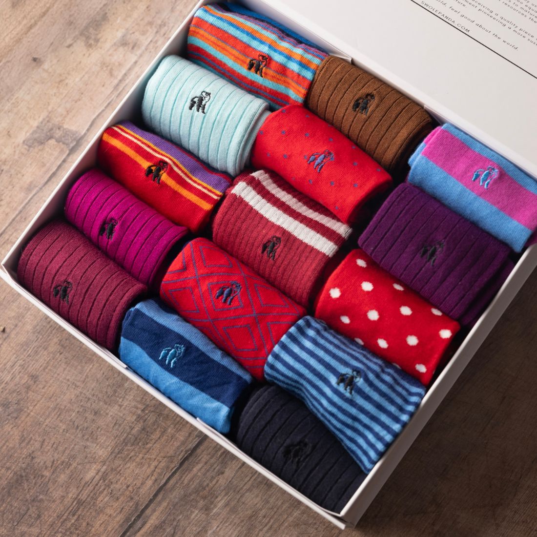 Build Your Own Bamboo Sock Gift Box – 15 Pairs