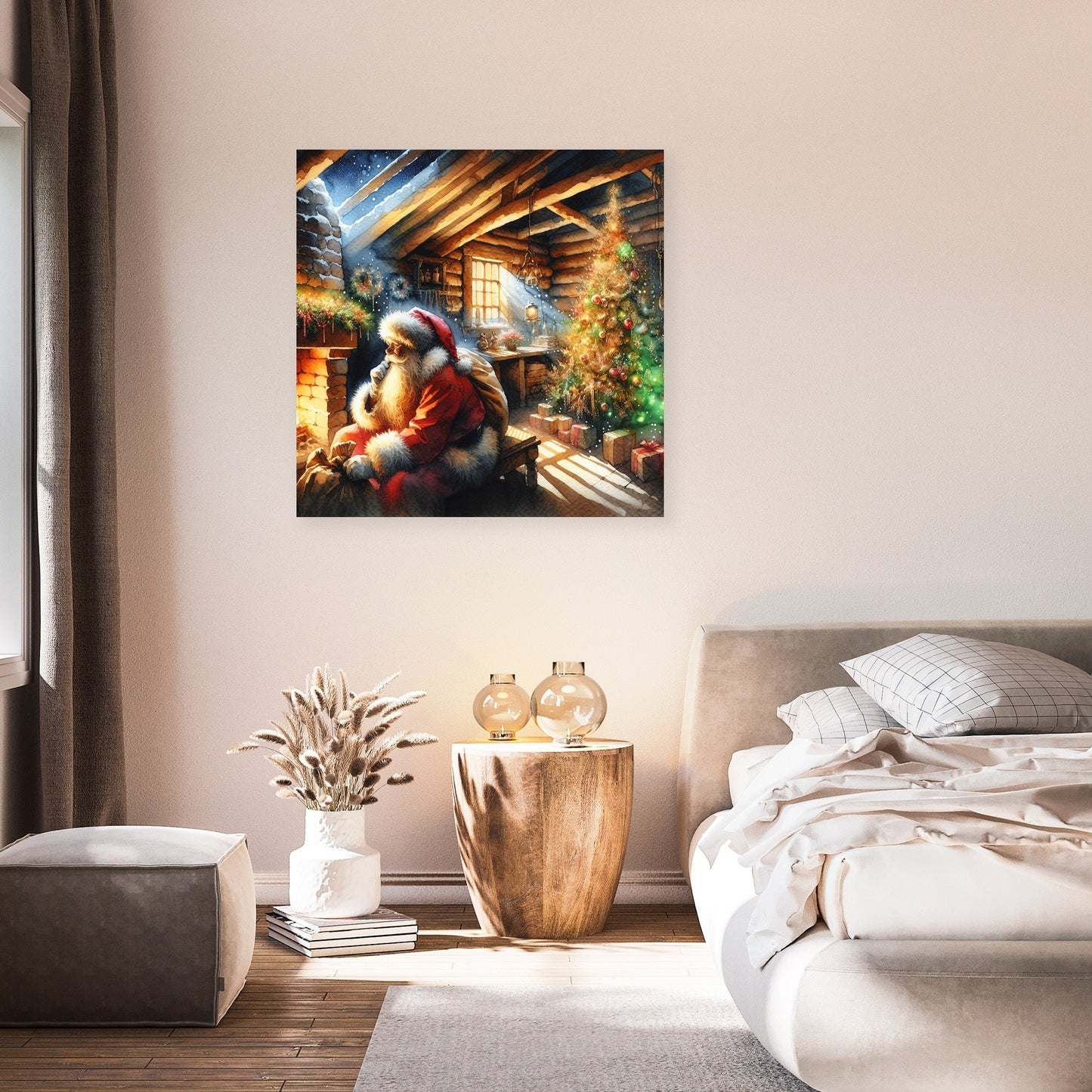 Santa's Serene Solitude Canvas